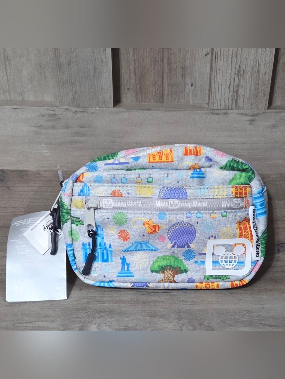 Disney World Four Park Icons Fanny Pack Belt Bag W/ Headband Ear Holder 2025